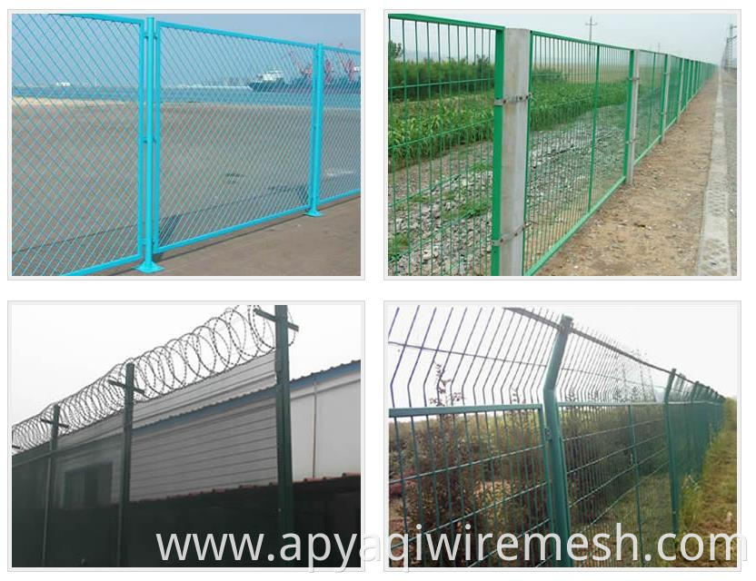 Yaqi Factory sales galvanized decorative green welded iron wire mesh fence